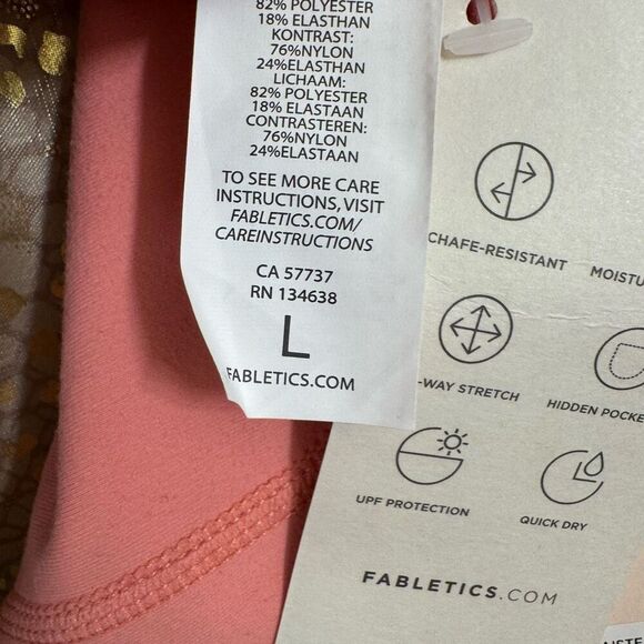 Demi Lovato Fabletics Peachy Pink Athletic Yoga Top Bottom Workout Set NWT - Picture 11 of 15